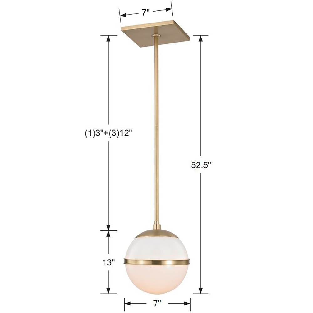 Crystorama 2107-AG Aged Brass Brian Patrick Flynn For Crystorama Truax 1 Light Aged Brass Mini Chandelier Image 2