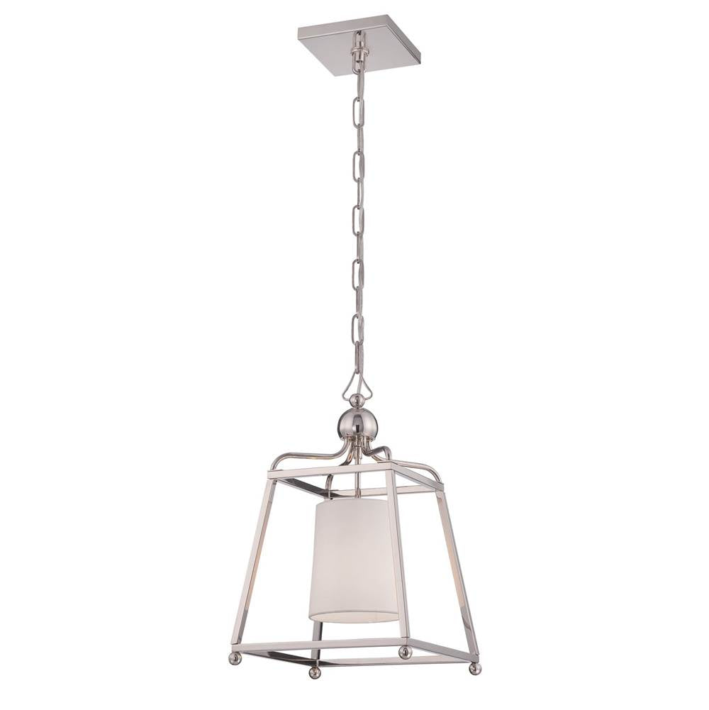 Crystorama 2240-PN Polished Nickel Libby Langdon For Crystorama Sylvan 1 Light Polished Nickel Pendant Image 1