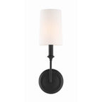 Crystorama Sylvan Libby Langdon For Crystorama Sylvan 1 Light Black Forged Sconce