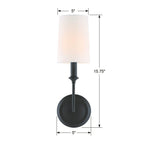Crystorama 2241-BF Black Forged Libby Langdon For Crystorama Sylvan 1 Light Black Forged Sconce Image 2