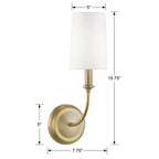 Crystorama 2241-VG Vibrant Gold Libby Langdon For Crystorama Sylvan 1 Light Vibrant Gold Sconce Image 2