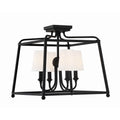 Crystorama 2243-BF Black Forged Libby Langdon For Crystorama Sylvan 4 Light Black Forged Ceiling Mount Image 1