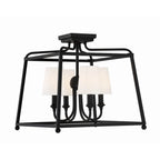 Crystorama 2243-BF Black Forged Libby Langdon For Crystorama Sylvan 4 Light Black Forged Ceiling Mount Image 1