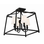 Crystorama Sylvan Libby Langdon For Crystorama Sylvan 4 Light Black Forged Ceiling Mount