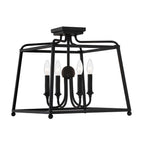 Crystorama 2243-BF Black Forged Libby Langdon For Crystorama Sylvan 4 Light Black Forged Ceiling Mount Image 3