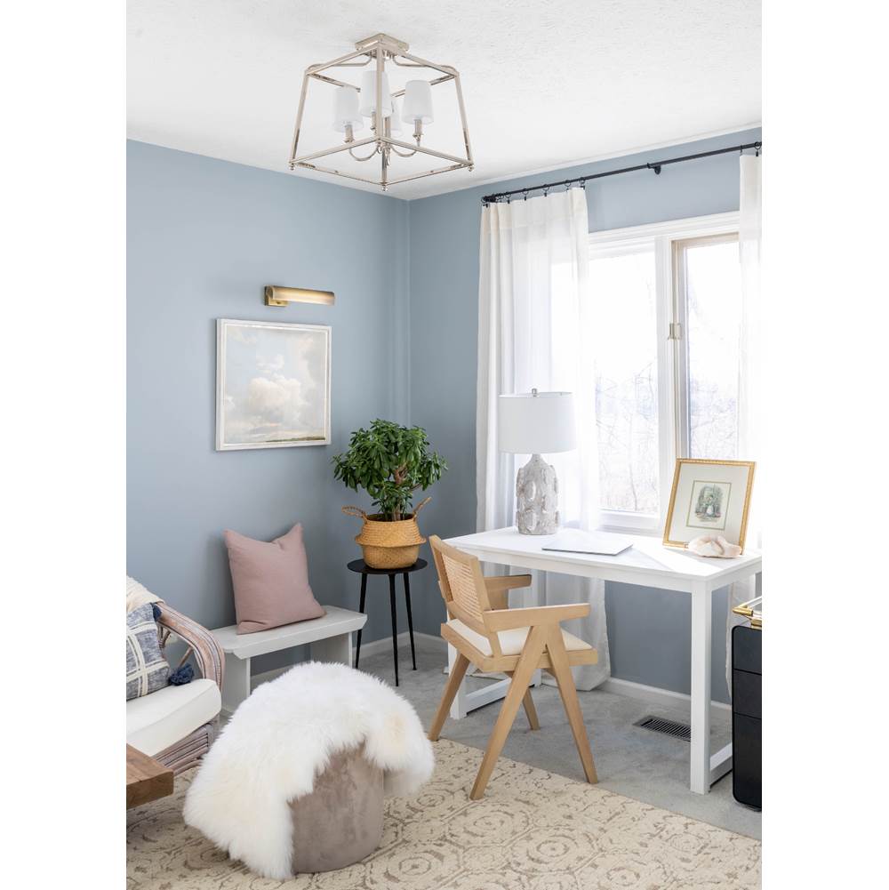 Crystorama 2243-PN Polished Nickel Libby Langdon For Crystorama Sylvan 4 Light Polished Nickel Ceiling Mount Image 3