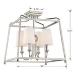 Crystorama 2243-PN Polished Nickel Libby Langdon For Crystorama Sylvan 4 Light Polished Nickel Ceiling Mount Image 2