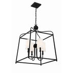 Crystorama Sylvan Libby Langdon For Crystorama Sylvan 4 Light Black Forged Chandelier