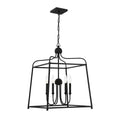 Crystorama 2244-BF_NOSHADE Black Forged Libby Langdon For Crystorama Sylvan 4 Light Black Forged Chandelier Image 1