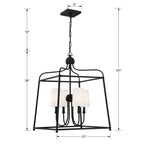 Crystorama 2244-BF Black Forged Libby Langdon For Crystorama Sylvan 4 Light Black Forged Chandelier Image 2