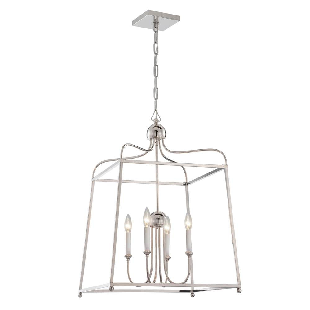Crystorama Sylvan Libby Langdon For Crystorama Sylvan 4 Light Black Forged Chandelier