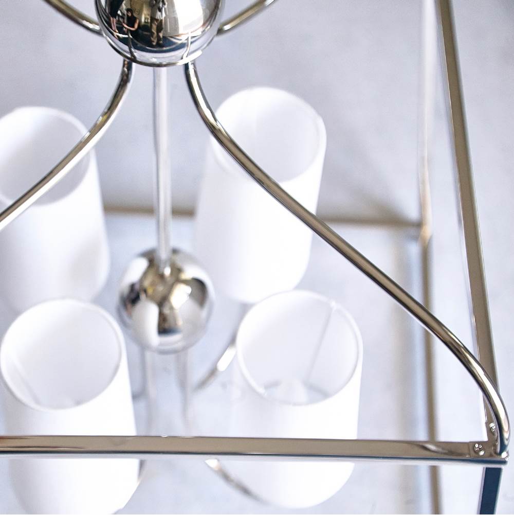 Crystorama 2244-PN Polished Nickel Libby Langdon For Crystorama Sylvan 4 Light Polished Nickel Chandelier Image 6