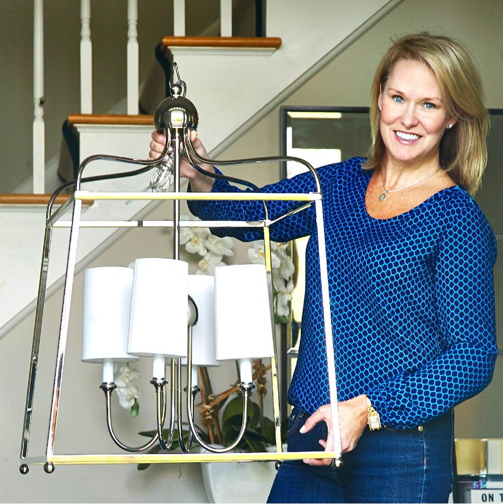 Crystorama 2244-PN Polished Nickel Libby Langdon For Crystorama Sylvan 4 Light Polished Nickel Chandelier Image 3