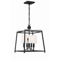Crystorama 2245-BF Black Forged Libby Langdon For Crystorama Sylvan 4 Light Black Forged Chandelier Image 1