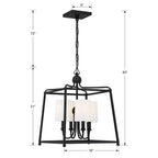Crystorama 2245-BF Black Forged Libby Langdon For Crystorama Sylvan 4 Light Black Forged Chandelier Image 2