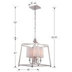 Crystorama 2245-PN Polished Nickel Libby Langdon For Crystorama Sylvan 4 Light Polished Nickel Chandelier Image 2
