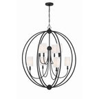 Crystorama Sylvan Libby Langdon For Crystorama Sylvan 8 Light Black Forged Chandelier