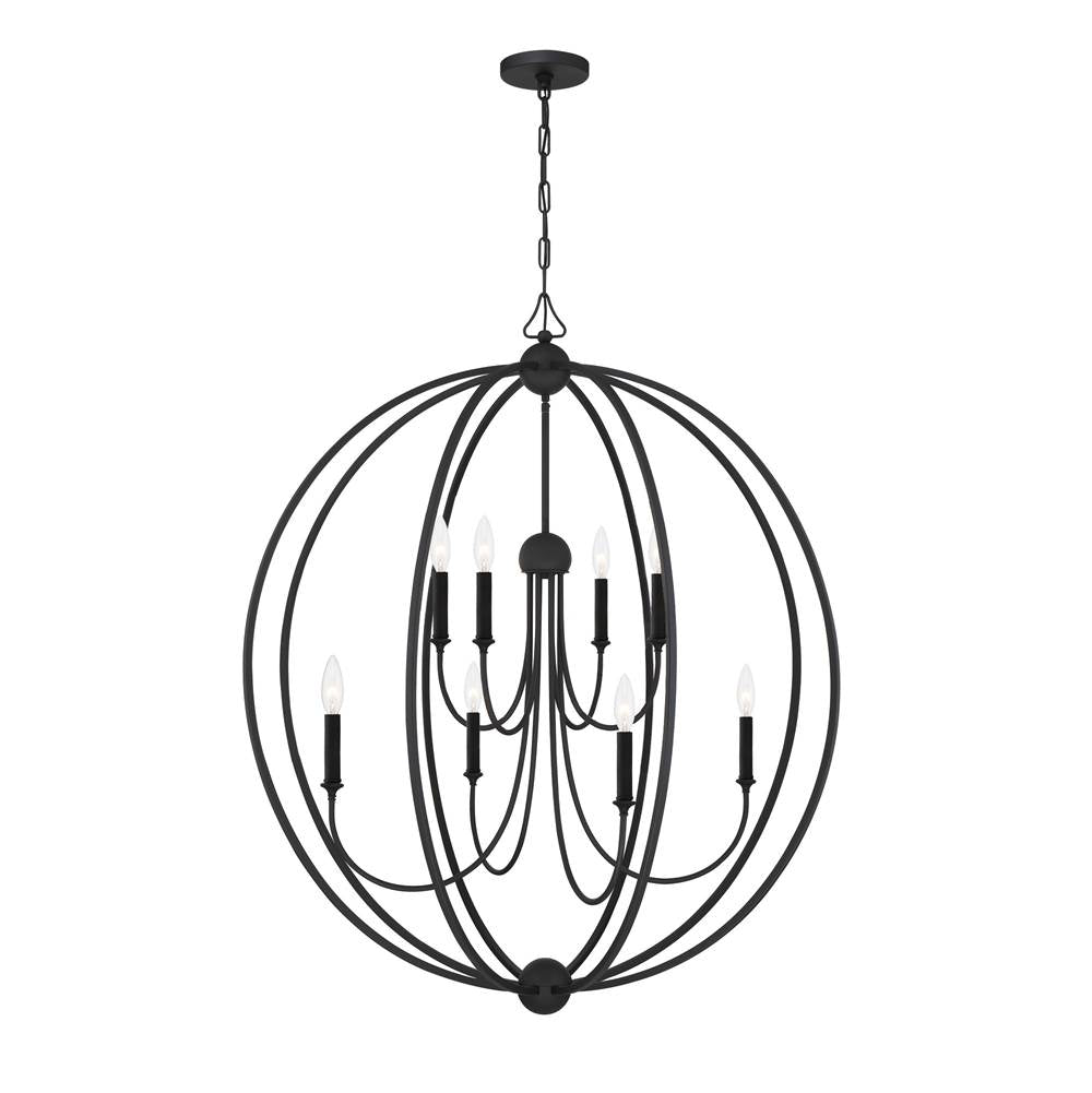 Crystorama 2246-BF Black Forged Libby Langdon For Crystorama Sylvan 8 Light Black Forged Chandelier Image 5
