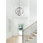 Crystorama 2246-BF Black Forged Libby Langdon For Crystorama Sylvan 8 Light Black Forged Chandelier Image 3