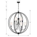 Crystorama 2246-BF Black Forged Libby Langdon For Crystorama Sylvan 8 Light Black Forged Chandelier Image 2