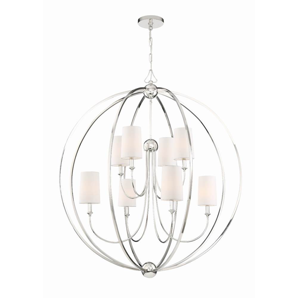 Crystorama Sylvan Libby Langdon For Crystorama Sylvan 8 Light Black Forged Chandelier