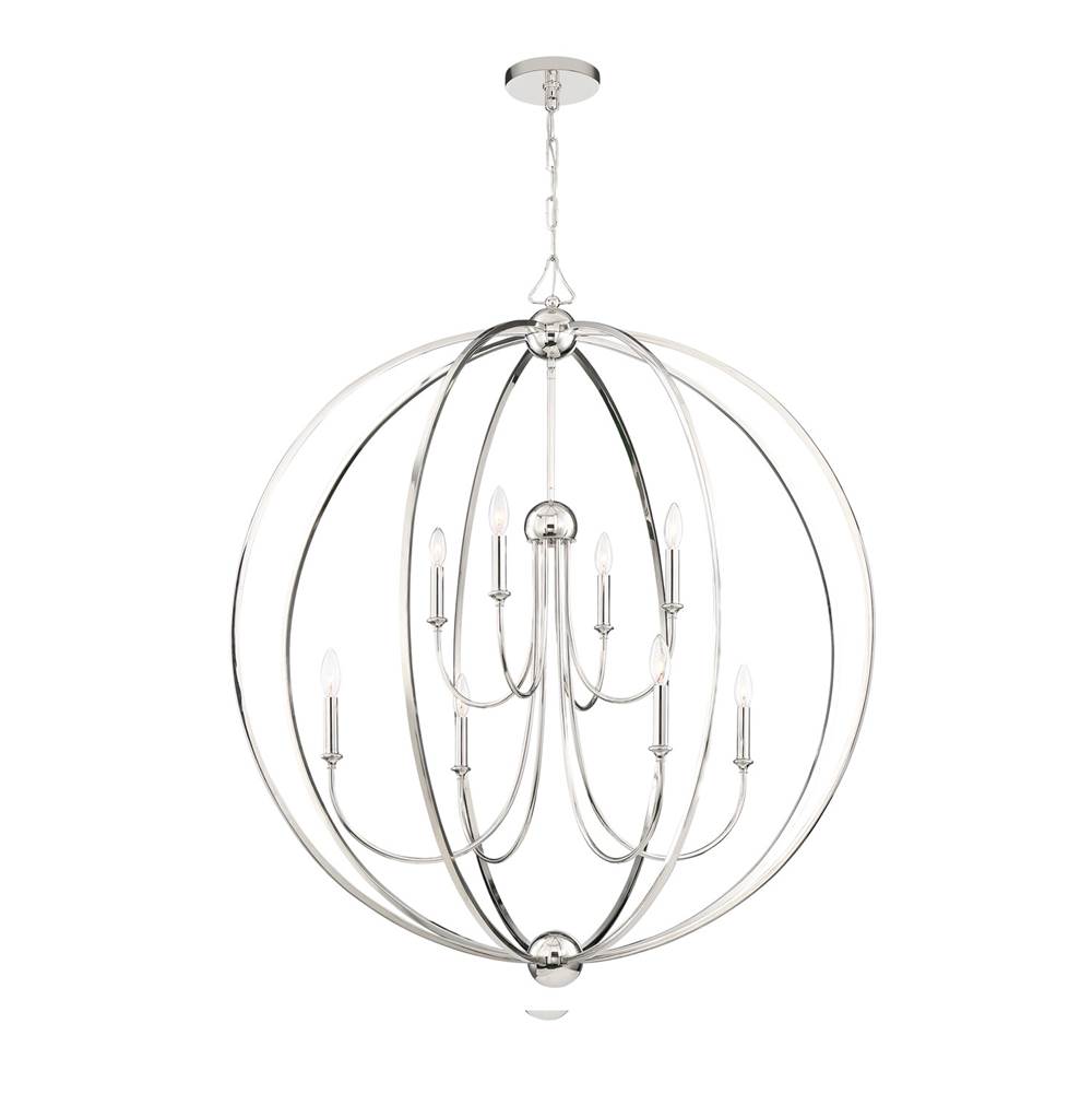 Crystorama 2246-PN Polished Nickel Libby Langdon For Crystorama Sylvan 8 Light Polished Nickel Chandelier Image 5