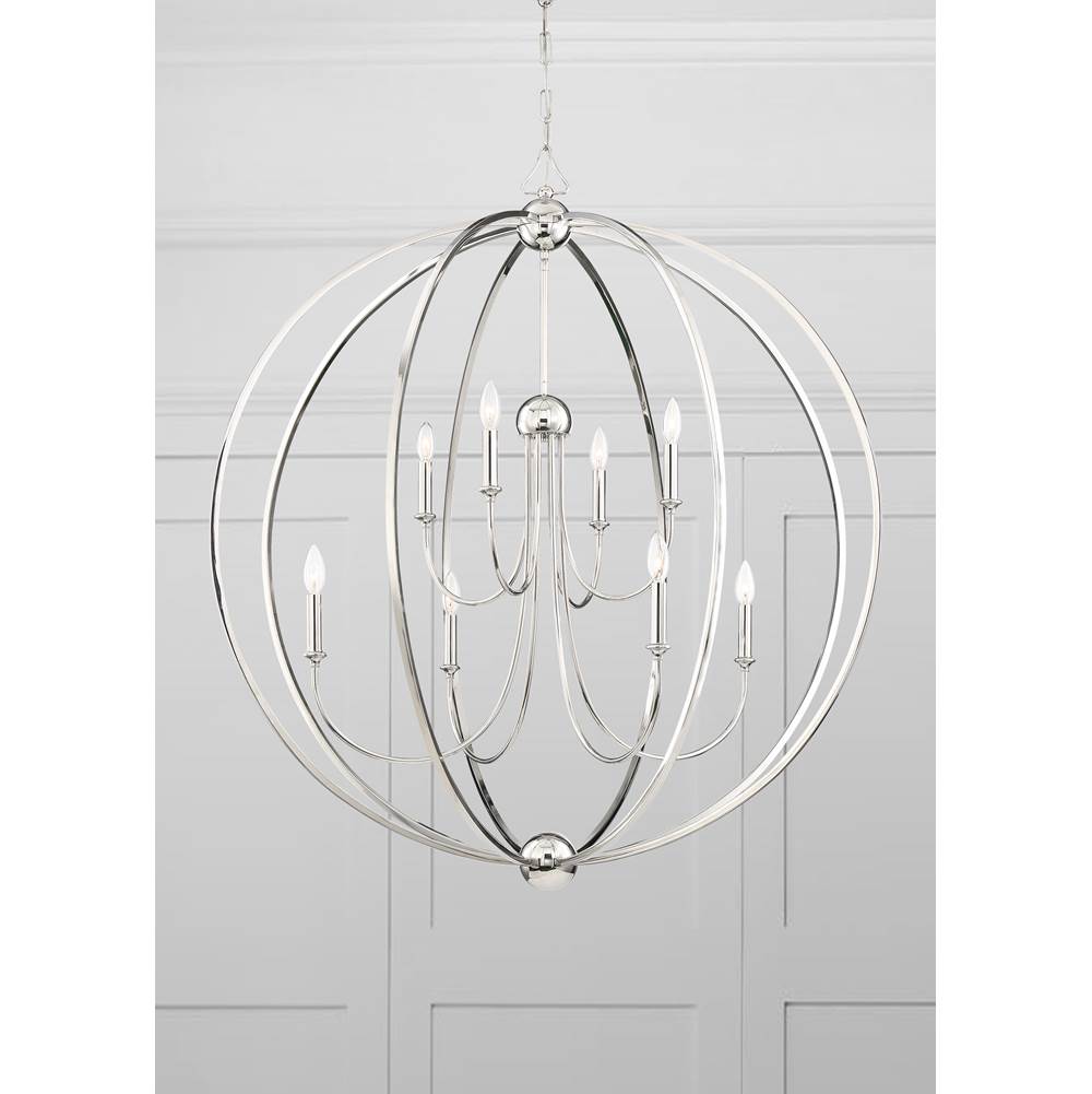 Crystorama 2246-PN Polished Nickel Libby Langdon For Crystorama Sylvan 8 Light Polished Nickel Chandelier Image 3