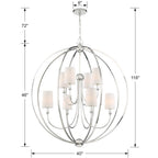 Crystorama 2246-PN Polished Nickel Libby Langdon For Crystorama Sylvan 8 Light Polished Nickel Chandelier Image 2
