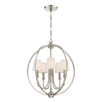 Crystorama 2247-PN Polished Nickel Libby Langdon For Crystorama Sylvan 5 Light Polished Nickel Chandelier Image 1