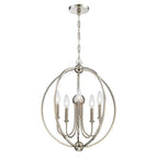 Crystorama 2247-PN_NOSHADE Polished Nickel Libby Langdon For Crystorama Sylvan 5 Light Polished Nickel Chandelier Image 1