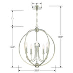 Crystorama Sylvan Libby Langdon For Crystorama Sylvan 5 Light Polished Nickel Chandelier