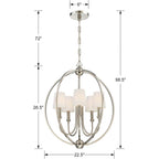 Crystorama 2247-PN Polished Nickel Libby Langdon For Crystorama Sylvan 5 Light Polished Nickel Chandelier Image 2