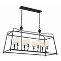 Crystorama 2249-BF Black Forged Libby Langdon For Crystorama Sylvan 8 Light Black Forged Chandelier Image 1
