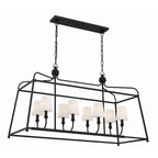 Crystorama Sylvan Libby Langdon For Crystorama Sylvan 8 Light Black Forged Chandelier