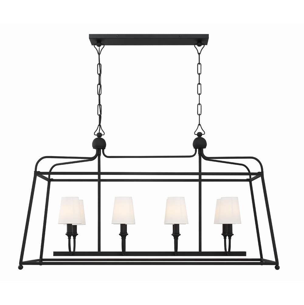 Crystorama 2249-BF Black Forged Libby Langdon For Crystorama Sylvan 8 Light Black Forged Chandelier Image 2