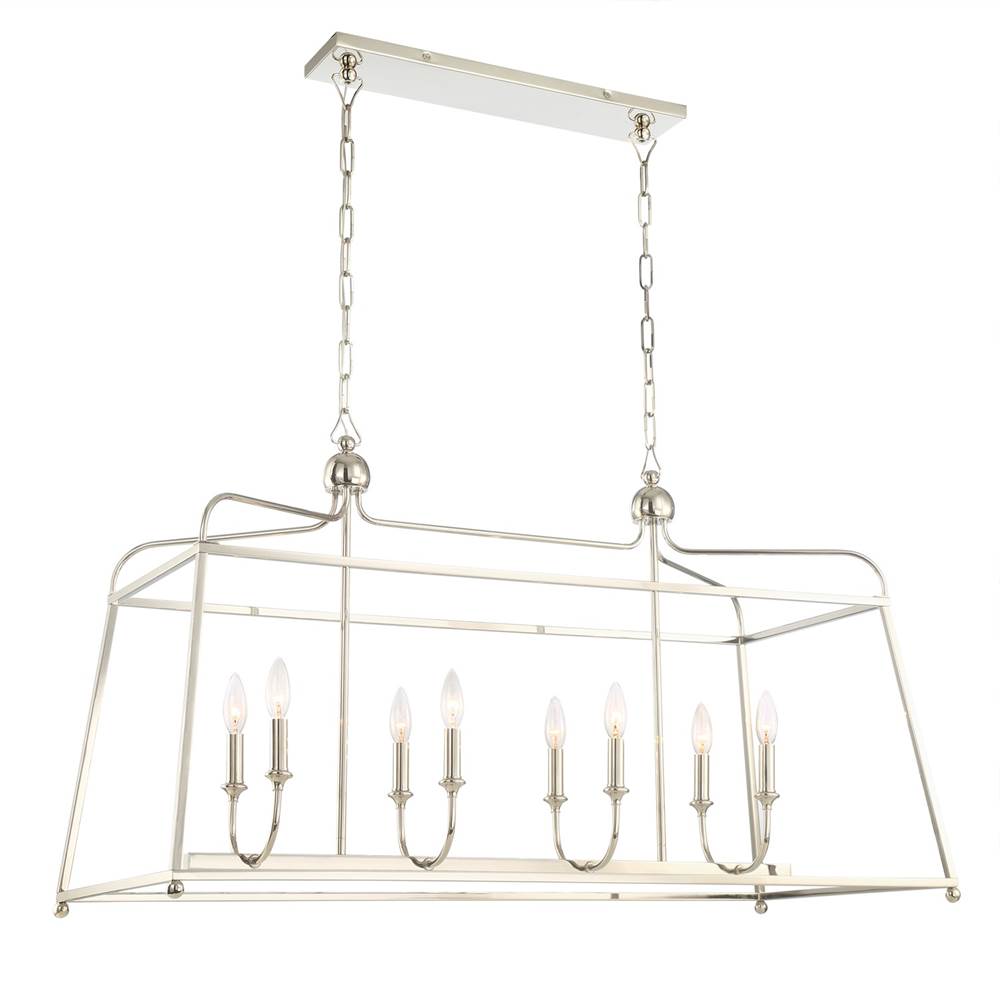 Crystorama Sylvan Libby Langdon For Crystorama Sylvan 8 Light Black Forged Chandelier