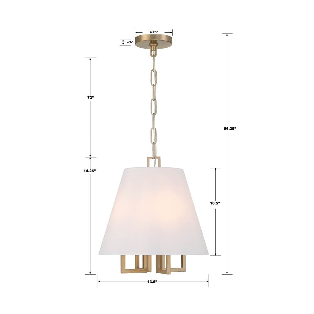 Crystorama 2254-VG Vibrant Gold Libby Langdon For Crystorama Westwood 4 Light Vibrant Gold Mini Chandelier Image 2