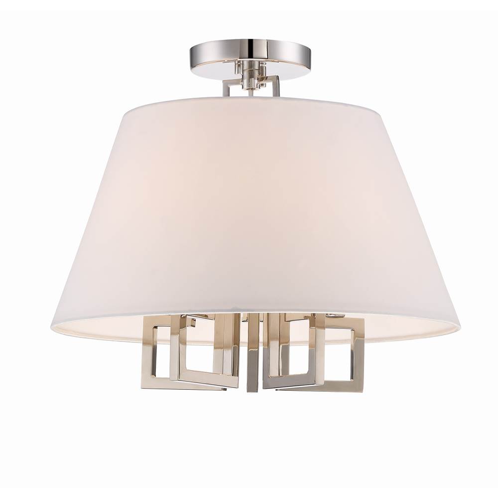 Crystorama 2255-PN_CEILING Polished Nickel Libby Langdon For Crystorama Westwood 5 Light Polished Nickel Ceiling Mount Image 1
