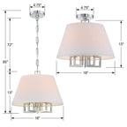 Crystorama Westwood Libby Langdon For Crystorama Westwood 5 Light Polished Nickel Ceiling Mount