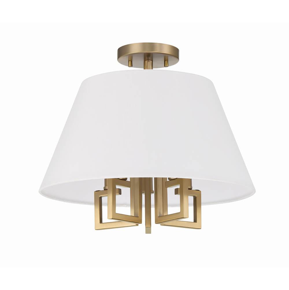 Crystorama 2255-VG_CEILING Vibrant Gold Libby Langdon For Crystorama Westwood 5 Light Vibrant Gold Ceiling Mount Image 4