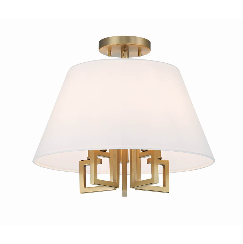 Crystorama 2255-VG_CEILING Vibrant Gold Libby Langdon For Crystorama Westwood 5 Light Vibrant Gold Ceiling Mount Image 3