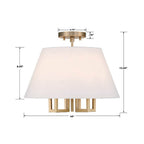 Crystorama 2255-VG_CEILING Vibrant Gold Libby Langdon For Crystorama Westwood 5 Light Vibrant Gold Ceiling Mount Image 2