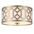 Crystorama 2263-AG Aged Brass Libby Langdon For Crystorama Jennings 3 Light Aged Brass Ceiling Mount Image 1