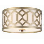 Crystorama 2263-AG Aged Brass Libby Langdon For Crystorama Jennings 3 Light Aged Brass Ceiling Mount Image 1