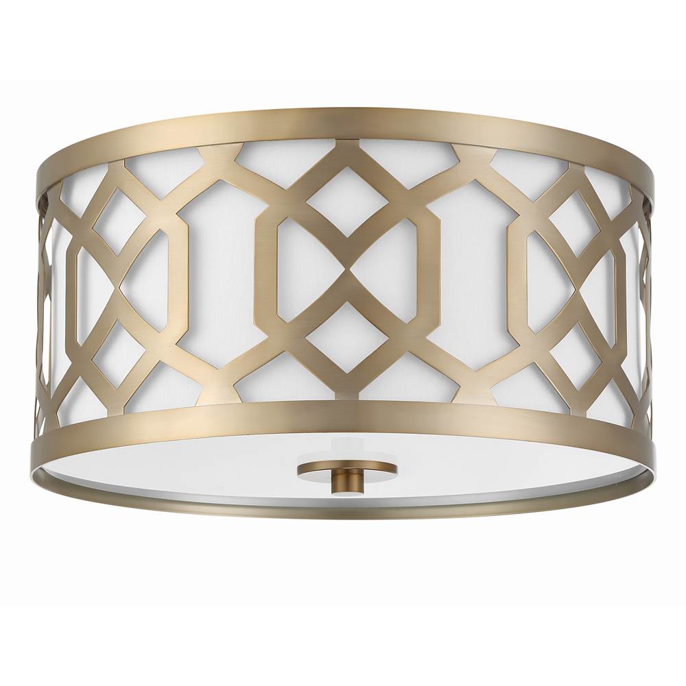 Crystorama 2263-AG Aged Brass Libby Langdon For Crystorama Jennings 3 Light Aged Brass Ceiling Mount Image 5
