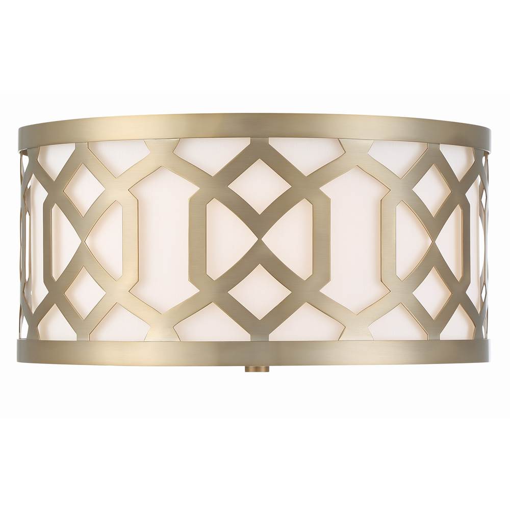 Crystorama 2263-AG Aged Brass Libby Langdon For Crystorama Jennings 3 Light Aged Brass Ceiling Mount Image 4