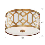 Crystorama 2263-AG Aged Brass Libby Langdon For Crystorama Jennings 3 Light Aged Brass Ceiling Mount Image 2