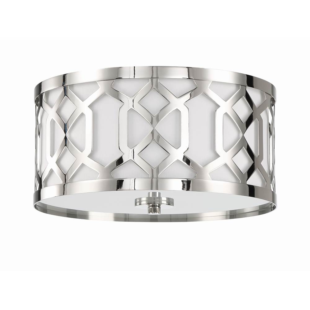Crystorama 2263-PN Polished Nickel Libby Langdon For Crystorama Jennings 3 Light Polished Nickel Ceiling Mount Image 4