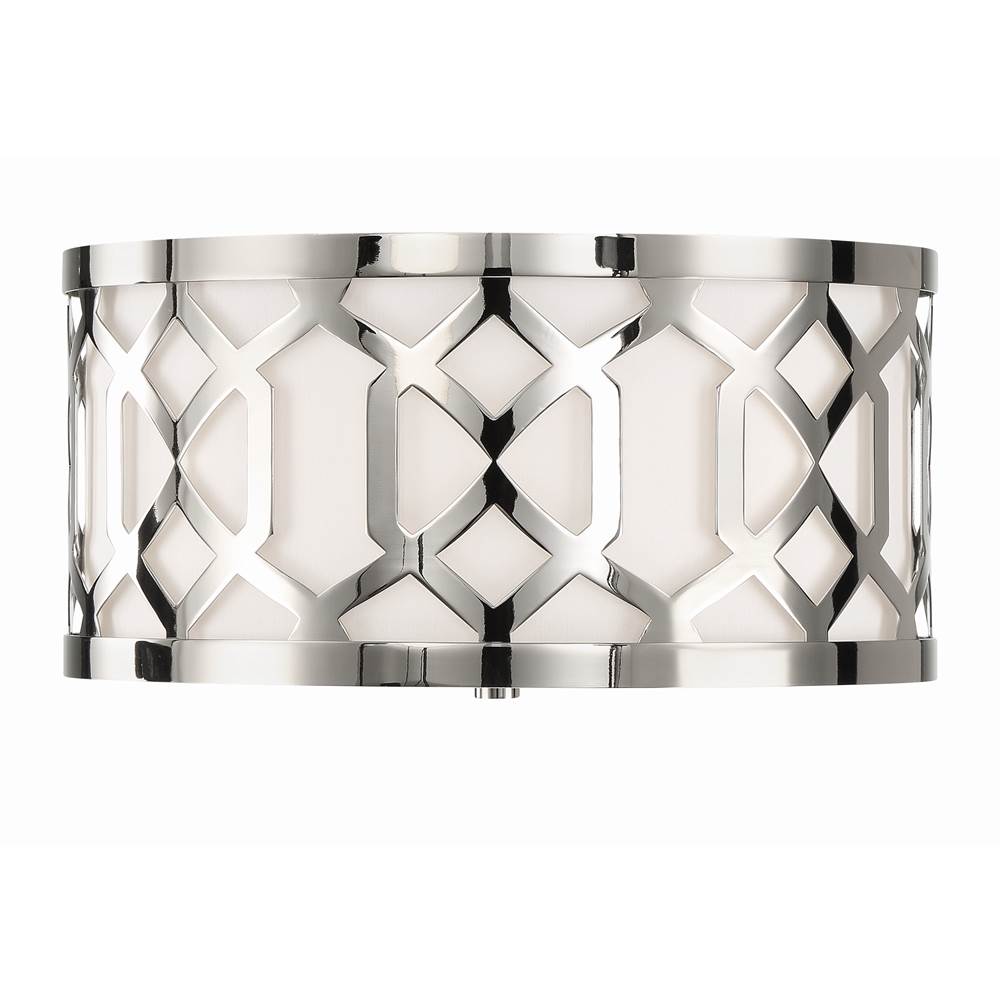 Crystorama 2263-PN Polished Nickel Libby Langdon For Crystorama Jennings 3 Light Polished Nickel Ceiling Mount Image 3
