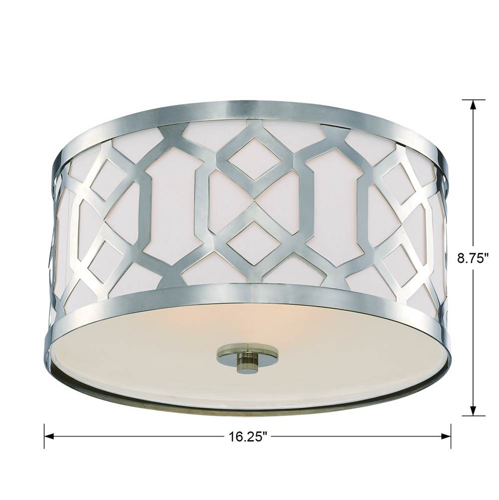Crystorama 2263-PN Polished Nickel Libby Langdon For Crystorama Jennings 3 Light Polished Nickel Ceiling Mount Image 2